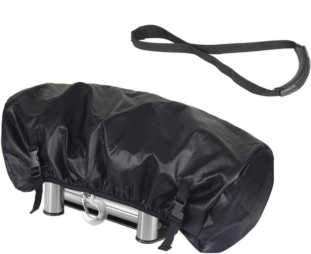 Explore Land Waterproof Universal Winch Cover - Dust Resistant Winches Cover 15.5 x 8.5 x 7 inch - Fits Electric Winches Up to 4,500 lbs Explore Land Waterproof Universal Winch Cover - Dust Resistant Winches Cover 15.5 x 8.5 x 7 inch - Fits Electric Winches Up to 4,500 lbs