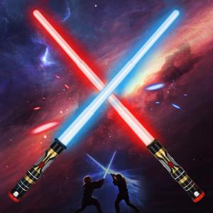 TOY Life 2 Pack Dark Saber Light a Saber for Kids Light up Sword LED Lightsavers Inquisitor Light Up Swords for Kids Sable de Luz Sound Retractable Attachable