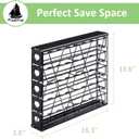 FlagShip 5-Tier Corner Coffee Pod Organizer for K Cup - 40 Capsules Metal Storage, Space-Saving Kitchen Countertop Rack Wall Mountable, Black