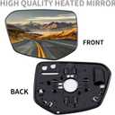 Driver Side Mirror Replacement for 2016-2021 Honda Civic, 2018-2022 Honda Envix, 2019-2022 Honda Crider Mirrors Glass - Convex Mirror Glass, Left Side Rear View Mirror with Power Heated