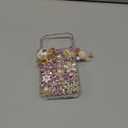 iFiLOVE for iPhone 17 Pro Max Bling Diamond Case, 3D Luxury Sparkle Glitter Crystal Rhinestone Butterfly Flower Pendant Charm Case Cover for Girls Women Kids (Pink)