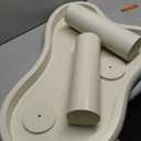 Guyii Cloud Coffee Table, Modern White Coffee Table for Living Room, Cute Irregular Indoor Tea Table with 3 Legs, Easy Assembly (White, 46.06 Inch)