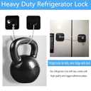 YEYA Upgraded Refrigerator Locks 4 Pack, Baby Proof Cabinet Locks with Keys, Safety Cabinets Door for Toddler