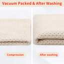Homaxy 100% Cotton Oversized Waffle Weave Kitchen Dish Towels, Ultra Soft Absorbent Quick Drying Cleaning Towel, 20 x 28 Inches, 4-Pack, Beige