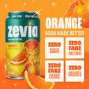 Zevia Zero Sugar Soda, Orange, 12 oz Cans (8-Pack) Naturally Sweetened, Non-GMO Project Verified, Gluten-Free, Vegan