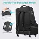 YOREPEK Padded Car Seat Travel Bag for Airplane with Wheels,Heavy Duty Carseat Bags for Air Travel,Rolling Airport Gate Check Bag,Travel Car Seat Backpack with Extra Storage for Baby Travel Essentails