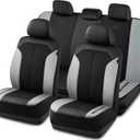 Skechers Car Seat Covers,GOGA Mat Oxford Cloth Seat Covers,Waterproof Car Seat Covers Full Sets,Automotive Universal Fit Seat Cover for Most Cars, Suvs, Trucks,Gray