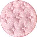 Moonsea Round Kids Play Mat Pink Star Nursery Rug for Baby Girl, Soft Crawling Non Slip Cushion Play Mat for Children Toddlers Bedroom and Princess Pop Up Play Tent, Diameter 40''
