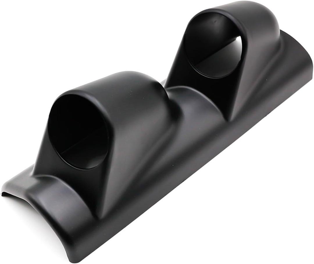 Universal Black ABS Plastic Double Gauge Pod Holder  Fits Most Car or Truck  2" 52mm Gauge Cluster
