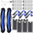 Replacement Accessories Kit Compatible with Ecovacs Deebot X11 OmniCyclone, Yeedi S20 Infinity Robot Vacuum Cleaner Parts 2 Main Brushes 6 Roller Mop Cloth 6 HEPA Filter 6 Side Brushes