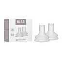 BIBS Baby Bottle Spout 2 Pack - BPA-Free, Round Silicone Nipple, Suitable for Newborns & Toddlers 6+ Months