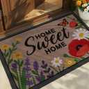 Color&Geometry Outdoor Door Mat, Resilient & Flexible Non-Slip Door Mat 24"x36", Dirt Trapping Waterproof Doormat, Welcome Mat for Porch, Patio & Entryway, Blossom Beige