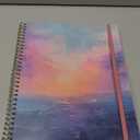 Taja Spiral Lined Notebook, 8.5"x11" Notebooks for Work, Large A4 Journal for Women & Men, College Ruled Journaling Notebook for Writing, Plastic Cover Spiral Journal, Sunset