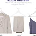 Amber Home 20 Pack White Wooden Coat Hangers with Gold Hook, White Wood Suit Hangers with Non-Slip Pant Bar, Clothes Hangers for Closet Organization, Shirts, Jackets, Dresses and Pants (White+Gold,20)