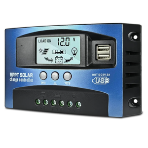 60A MPPT Solar Charge Controller, 12V/ 24V Solar Panel Battery Intelligent Regulator with Dual USB Port, LCD Display and Timer Setting ON/Off Hours