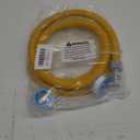 AMI PARTS 72" Flexible Gas Line Kit Yellow Coated, Gas Hose Connector Kit for Dryer, Stove, Water Heater,5/8" OD(1/2" ID) Stainless Steel Gas Line with Connector 1/2" MIP &1/2"FIP & 3/4"MIP Fitting