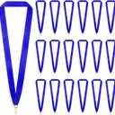 30 Pieces Award Ribbon Medal Ribbons Neck Ribbons for Medals Flat Medal Lanyards Ribbon Lanyard with Snap Clips for Competitions Sports Meeting Party Student Awards (Blue)
