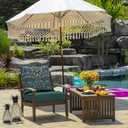 Arden Deep Seat Outdoor Chair Cushion Set (2-Pack), 24 in x 24 in, Weather-Proof, Rain-Proof, Fade Resistant Patio Cushion Set for Chair, Sofa, and Couch Sapphire Aurora Blue Damask