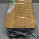 Bread Box with Bamboo Cutting Board Lid, Metal Bread Box for Kitchen Counter, Small Bread Storage Container, Black Bread bin for Kitchen Countertop