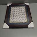 Diploma Frame 8.5x11 with Mat Navy Blue & Gold - 11x14 Display for Certificate/Degree - Graduation Gifts - Mahogany Wood with Gold Beads - Wall Mount & Tabletop Display