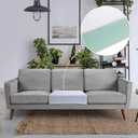 HOMBYS Couch Cushion Replacement Wrapped with Polyester Batting, High Density Couch Cushions Inserts with Dacron Fiber Layer,Upholstery Cushion Padding with Removable Cover,6 inch Thick,22"x22"