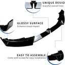 G06 LCI Front Lip Compatible with BMW 2024-2026 X6 G06 M-Sport Model Gloss Black Bumper Spoiler Air Splitter