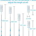 Kefanta Duster Heavy Duty Dusting Kit,5.5 ft Long Extendable Handle with 12 Disposable Microfiber Duster Refills for Home Cleaning, Ceiling,Fan, Blind,Window |Traps 5X More Dust Than Feather Dusters