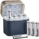 Philips Rechargeable Lithium AAA Batteries with Fast Charger 8 Pack 1.5V 1300mWh High Capacity AAA Battery Constant Output Li-ion Triple a Batteries Cycle Times up to 1200X
