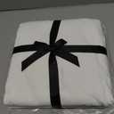 White Duvet Cover Full Size, 100% Washed Cotton Linen Like Bedding Set with Zipper Closure (No Comforter), 80x90 Inches