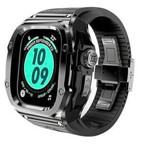 Stylish Metal Watch Case Compatible with Apple Watch Ultra 2/ 1 49mm - Military-Grade Protection, Precise Design, Easy to Wear, Premium Accessories(Black, iWatch 49 Case)