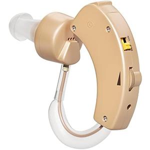 MEDca Hearing Amplifiers 2 Pack - Digital BTE Personal Sound Amplifier w/Noise Reduction & Volume Control, LR44 Battery Powered, 6 Ear Domes, Left/Right Use, Small & Discreet