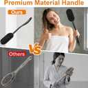 Silicone Back Scrubber for Shower, Long Handle Silicone Body Scrubber with 5.4" Wide Brush Head, Double Sided Back Brush for Shower Exfoliating Massage, 16.5" Silicone Back Brush for Men & Women