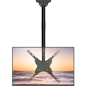 WALI TV Ceiling Mount Adjustable Bracket Fits Most LED, LCD, OLED and Plasma Flat Screen Display 26 to 65 Inch, up to 110 Lbs, Mounting Holes 400x400mm (CM2665), Black