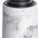 Clasin Home Liquid Soap Dispenser with Easy-to-Press Pump, 10 oz Refillable Hand Soap Dispenser with Extended Spout for Bathroom Kitchen Dish Lotion, Modern Stone Texture (White)