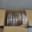 MAONAME 13" Gold Charger Plates Set of 100, Round Charger for Dinner Plates, Plate Chargers with Beaded Rim, Plastic Table Chargers for Wedding, Party