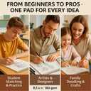 3 x 180gsm Thick Sketch Paper 70% Pure Wood Pulp 8.5x11 30 Sheets Daily Practice Art Paper30pcs