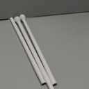 White Curtain Rods for Windows 28 to 48 Inch, Heavy Duty Curtain Rod Set with Brackets, Decorative Adjustable Curtain Rods for Bedroom, Living Room, 5/8" Metal Drapery Rod