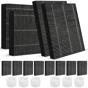 Gazeer 12-Pack Humidifier Premium Replacement Filters for LEVOIT Superior 6000S Smart Evaporative Humidifier + 6-Pack Top Fill Humidifier Filters Replacement, Gray