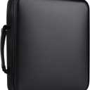160 Capacity CD/DVD Case Organizer - Heavy Duty DVD Case Book Wallet (Black)