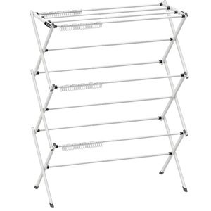  Foldable Drying Rack Clothing,Clothes Drying Rack Folding Indoor and Outdoor Rack,Laundry Drying Rack Collapsible-Black White