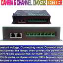 DC 5V-24V 6 Channel DMX512 Decoder LED Controller, for RGBRGB RGBW RGBWW RGBWWW LED Strip Light, 4-Digit Display