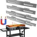 Wind Guards For Blackstone 36 Inch Griddle,Magnetic Stainless Steel Wind Guard For Blackstone 36" Griddle,Compatible with Blackstone 36 Inch Griddle Hood,Rear Grease Cup and Side Shelf