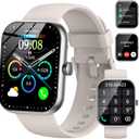 Smart Watch (Answer/Make Call), 2025 New Smartwatch for Men/Women, 1.96" Fitness Watch with 112 Sport Mode/Pedometer/Calories/Sleep/Heart Rate Monitor, IP68 Waterproof Fitness Tracker for Android iOS (White)