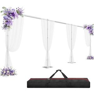 GLOSHOOTING Pipe and Drape Backdrop Stand Heavy Duty 10x30ft | Adjustable Back Drop Stand, Metal Background Frame with Space-saving Flat Base for Photography Wedding Parties Events