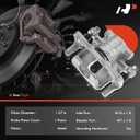A-Premium Rear Right Disc Brake Caliper Assembly with Bracket Compatible with Chrysler, Dodge, Jeep and Mitsubishi Models - 200, Sebring, Avenger, Caliber, Compass, Patriot, Lancer