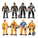 8 Pieces Firefighter Action Figures Fireman Figurines Toys with Tools for Party Decoration People Figures Playset for Kids & Toddlers