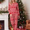 PATPAT Family Christmas Pajamas Matching Sets Holiday Christmas Pjs for Womens Kids Sleepwear including Socks (Red)