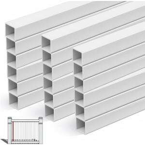 Yaocom Vinyl Railing Spindles, 1-3/8" Sq X 32", 18 Pack