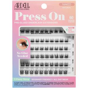 Ardell Press On Lashes Naked Natural  Pre Glued Lash Clusters for All-Day Wear, No Glue Needed, 60 Clusters Ardell Press On Lashes Naked Natural  Pre Glued Lash Clusters for All-Day Wear, No Glue Needed, 60 Clusters