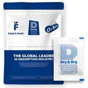 Dry & Dry 5 Gram [100 Packets] Silica Gel Packets Silica Gel Desiccants, Silica Gel Packs - Rechargeable (Food Safe) Silica Gel Packets, Silica Packets